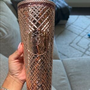 Starbucks Rose Gold Textured Vase
